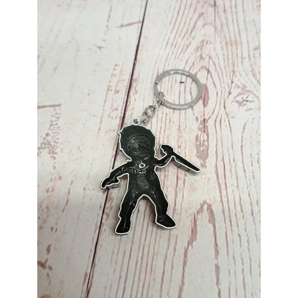 Chucky Keychain Horror Movie Serial Killer Slasher Doll Creepy Voodoo Slvr Color